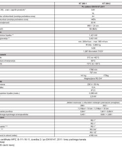 KT 300 Tehnični podatki