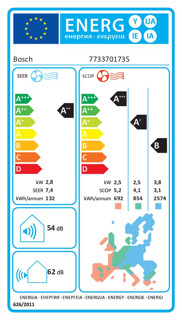Alternative view of Klimatska naprava BOSCH 2,6 kW Climate 3000i set 26WE Z MONTAŽO
