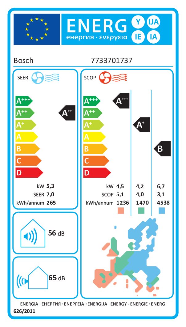 Alternative view of Klimatska naprava BOSCH 5,3 kW Climate 3000i set 53WE Z MONTAŽO