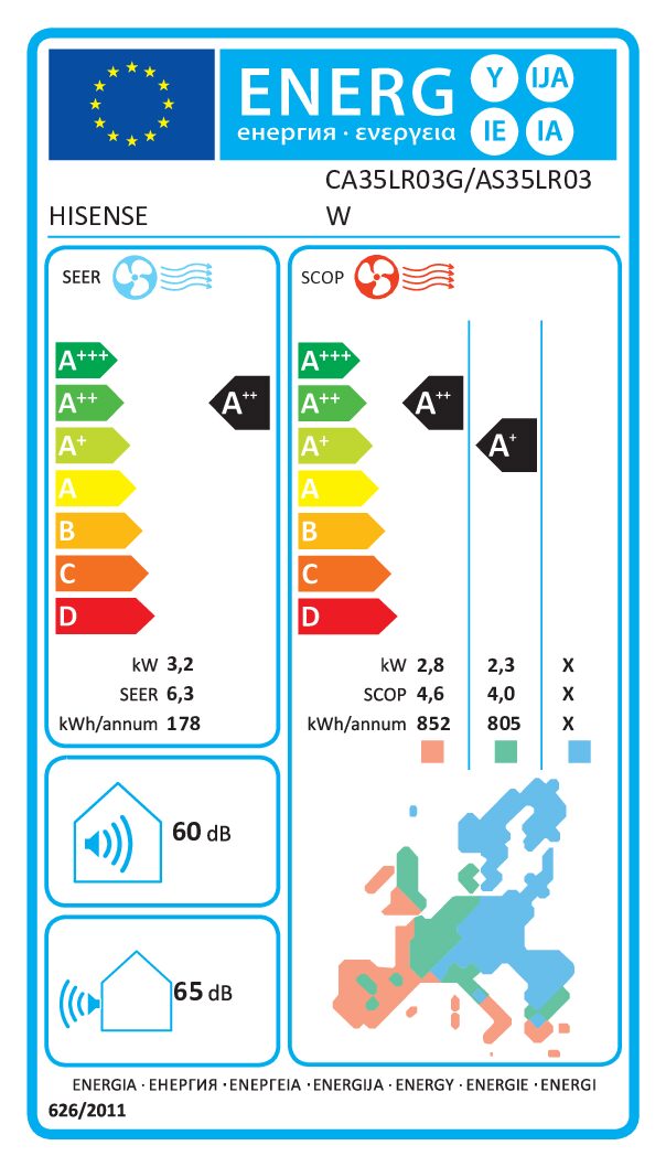 Alternative view of Klimatska naprava Hisense EASY SMART 3,5 kw z Wi Fi CENA Z MONTAŽO